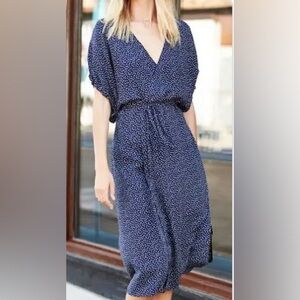 Vince Silk-Blend Celestial Polka Dot Dress